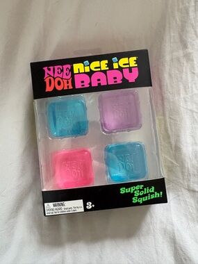 Nee Doh Nice Ice Baby Squish Toy Set - Pink, Blue, Purple